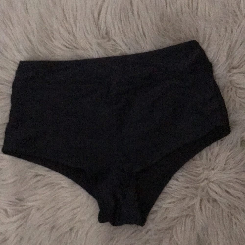 ❤️3X20 NO BOUNDARIES Women High Waist Black Swim Shorts | S 3-5